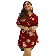 Load image into Gallery viewer, Explosion models 2021 spring and summer elegant print dress
