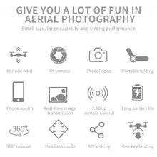 Load image into Gallery viewer, LSRC 2021 New Quadcopter Drones E525 HD 4K 1080P Camera And WiFi FPV HeightKeeping RC Foldable Quadcopter Drone Toy Gift

